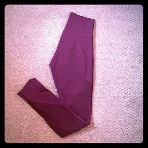 Lululemon purple mesh leggings